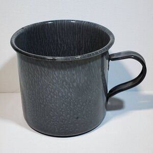 VINTAGE GRAY GRANITEWARE COFFEE CUP...1940'S...RARE ITEM...GREAT CONDITION!